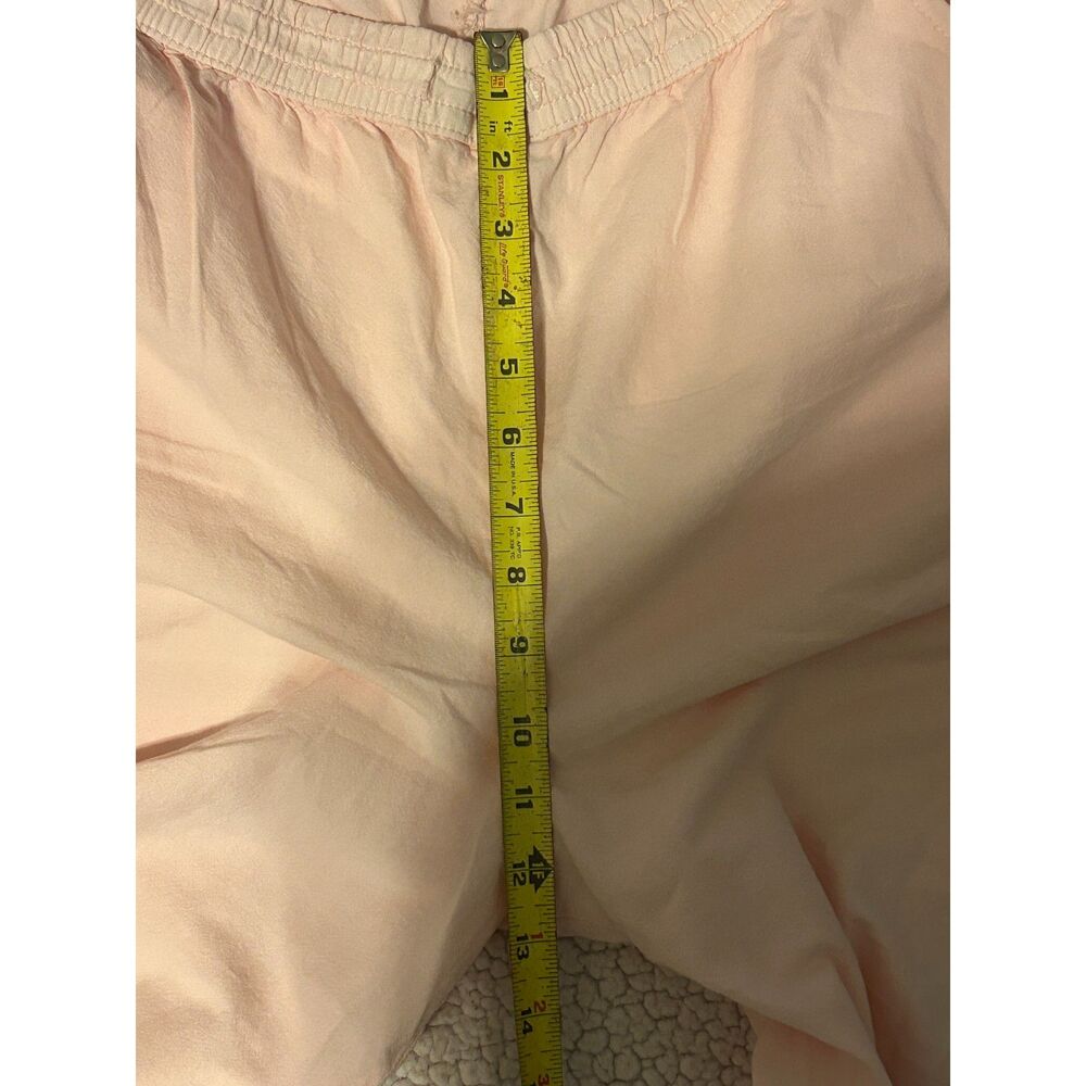 Beachy Coquette Pastel Pink Linen Capris Grandmacore L - Picture 5 of 6